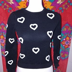 Black and White Sweater From H&M Girls Medium